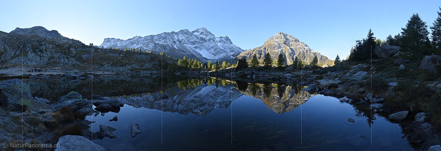 P016902c: Gigapixel-Foto Perfekte Spiegelung in Bergsee (Morgenstimmung)