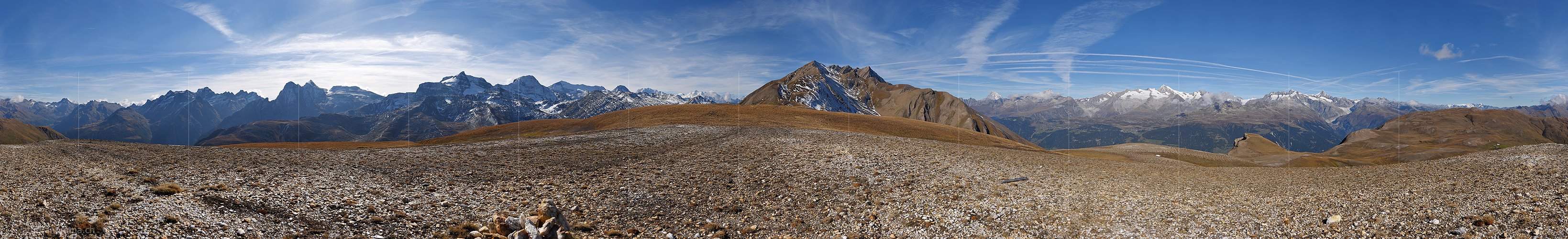 P016922: 360° Panoramabild Oberwalliser Berglandschaft