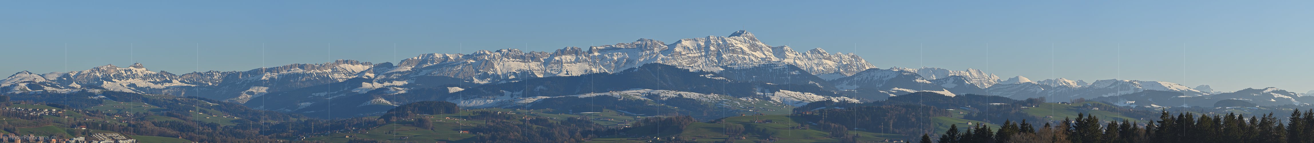 P017536g: Hochaufgelöstes Panoramafoto Alpstein und Säntis