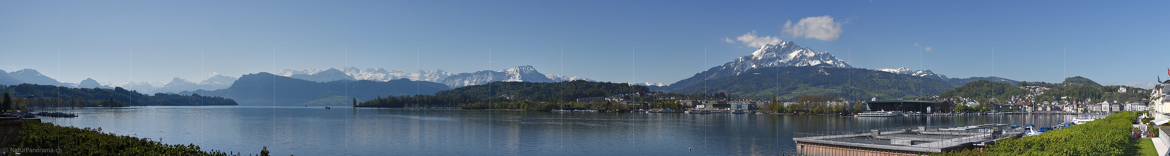 P017591: Panoramafoto Luzerner Seebecken und Zentralalpen von Luzern