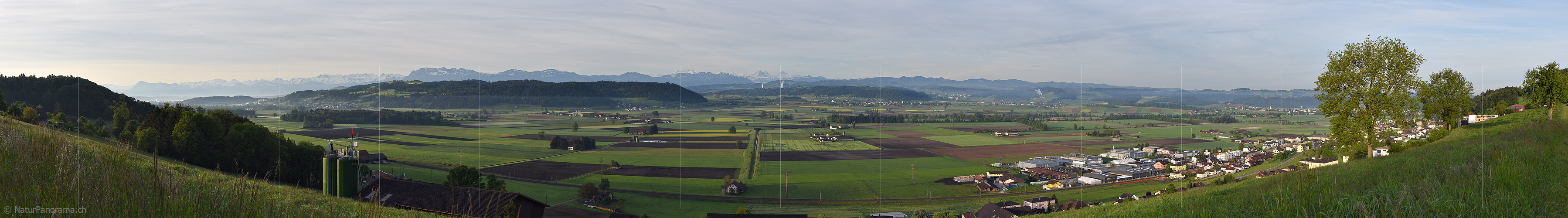 P017801c: Panorama photo Wauwilermoos and Alps