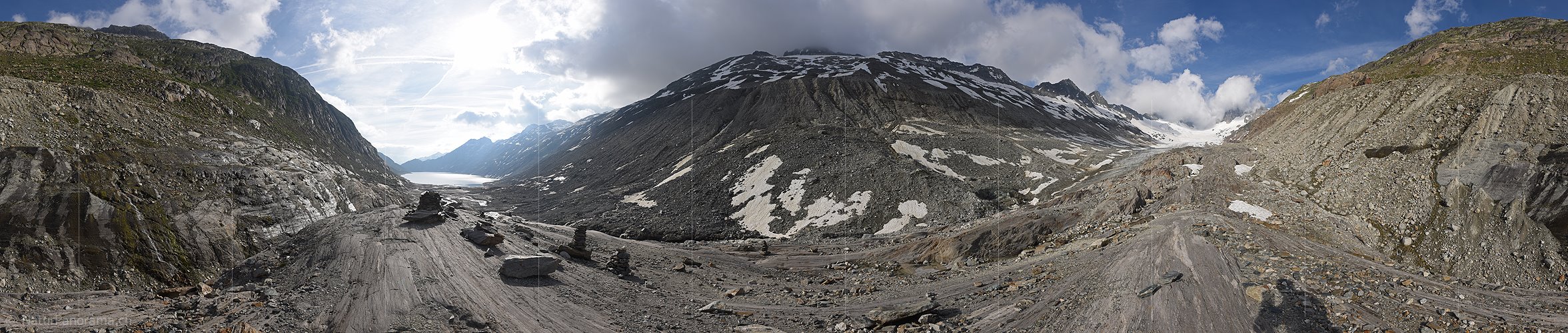 P018131: 360° Panoramafoto Oberaargletscher (Stand 7.2016)