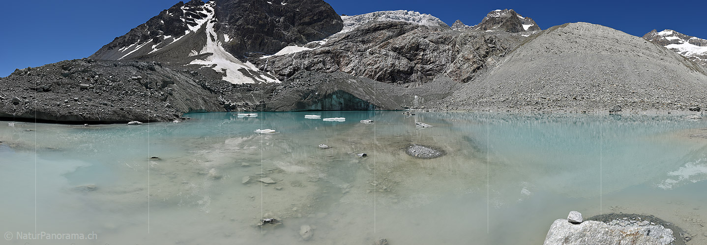 P018213: Large panorama Glacial lake in the Swiss Alps