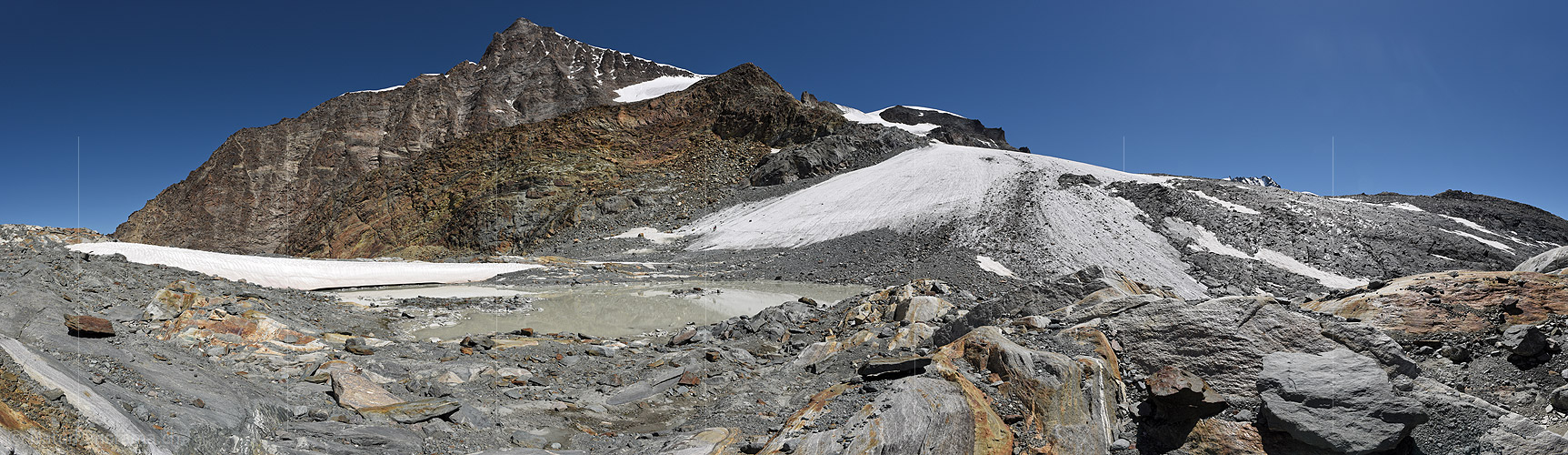 P018361: Panorama photo Alphubel glacier and Alphubel (Date 8.2016)