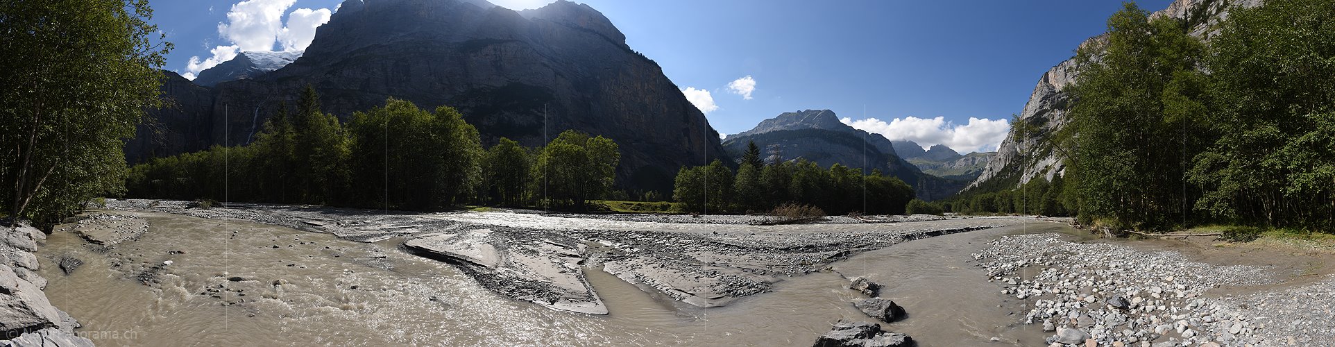 P018565: Panoramafoto Auenlandschaft im Gasteretal