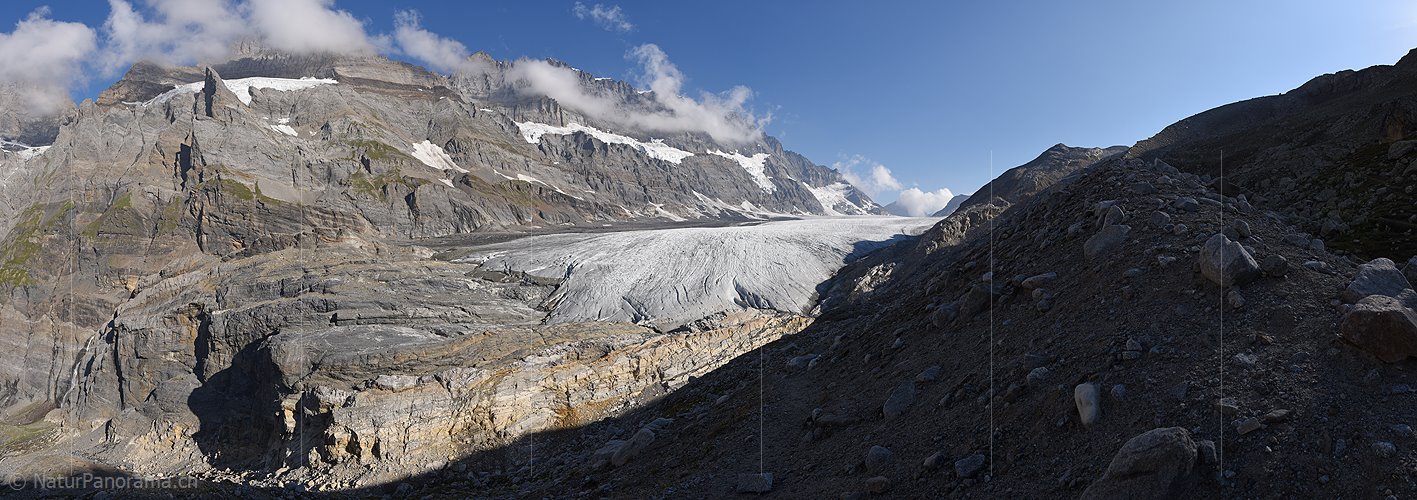 P018571: Panoramafoto Alpetligletscher und Kanderfirn (Stand 9.2016)