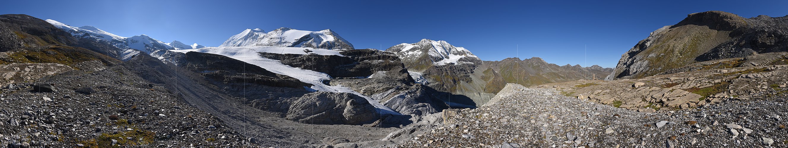 P018601: 360° Panoramafoto Bishorn und Brunegggletscher (Stand 9.2016)