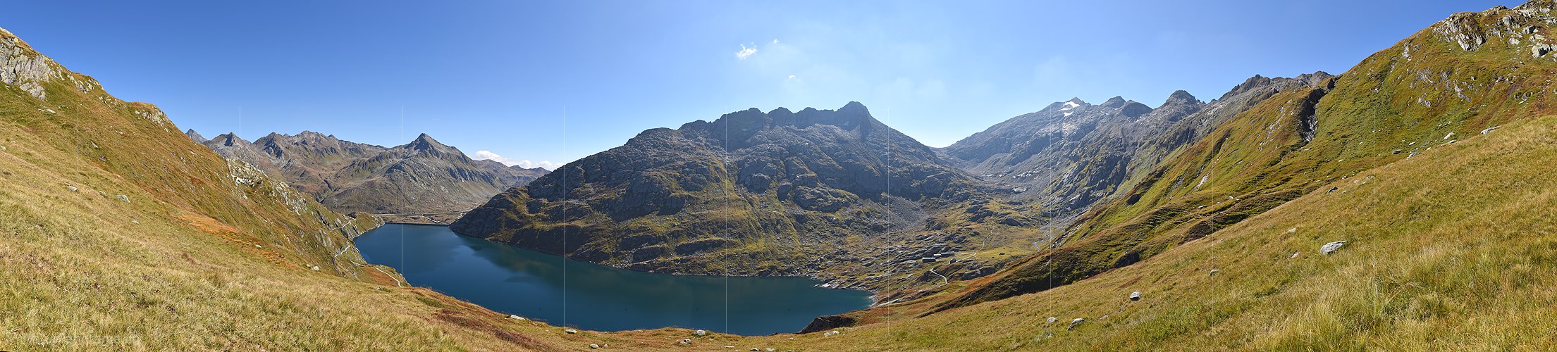 P018639: Panoramafoto Gotthardpass und Lago di Lucendro