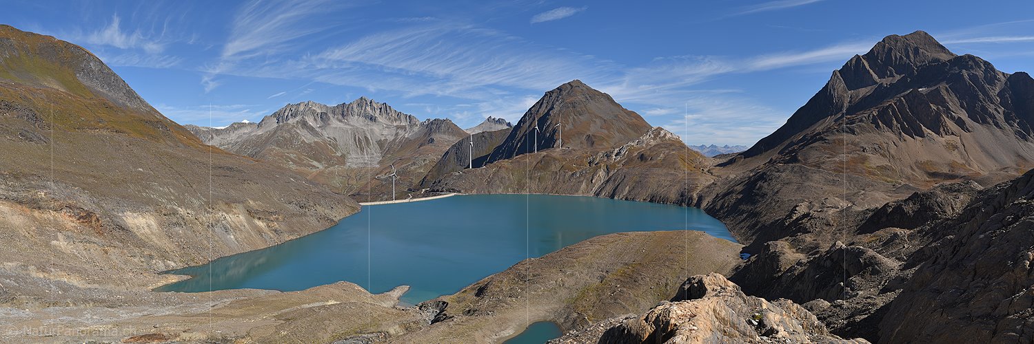 P018727a: Panoramafoto Windpark am Griessee (Region Nufenenapass)