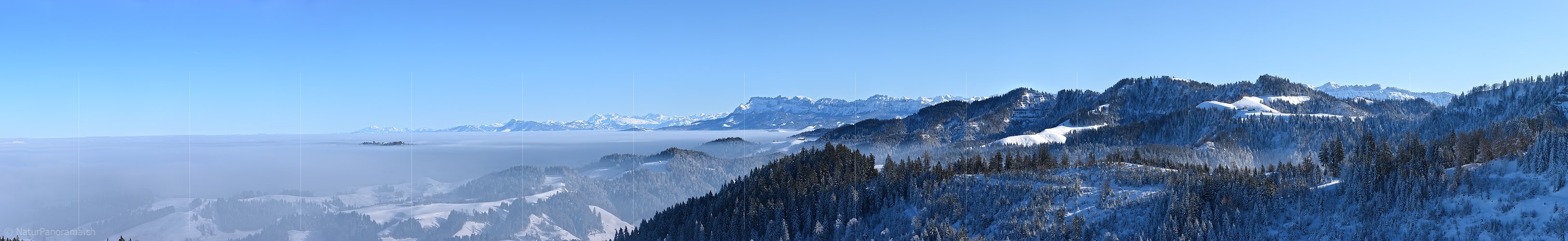 P019184: Panoramafoto Winterlandschaft mit Pilatus und Napf