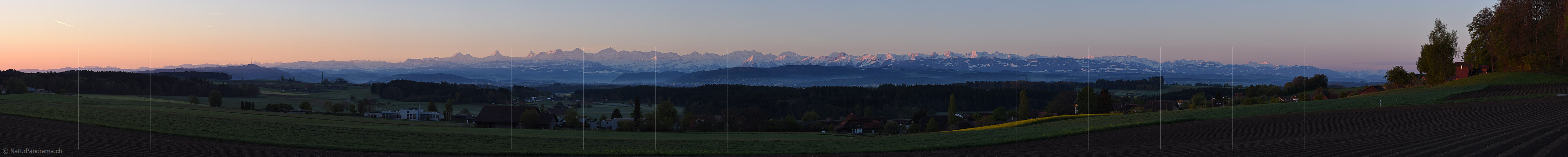 P019633: Panoramafoto Alpenpanorama von Meikirch/Bern