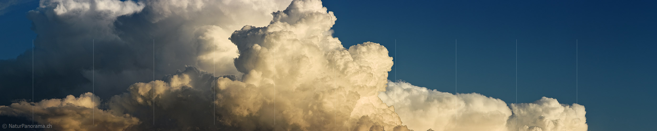 P020425: Panorama photo Thunderstorm clouds and spring clouds