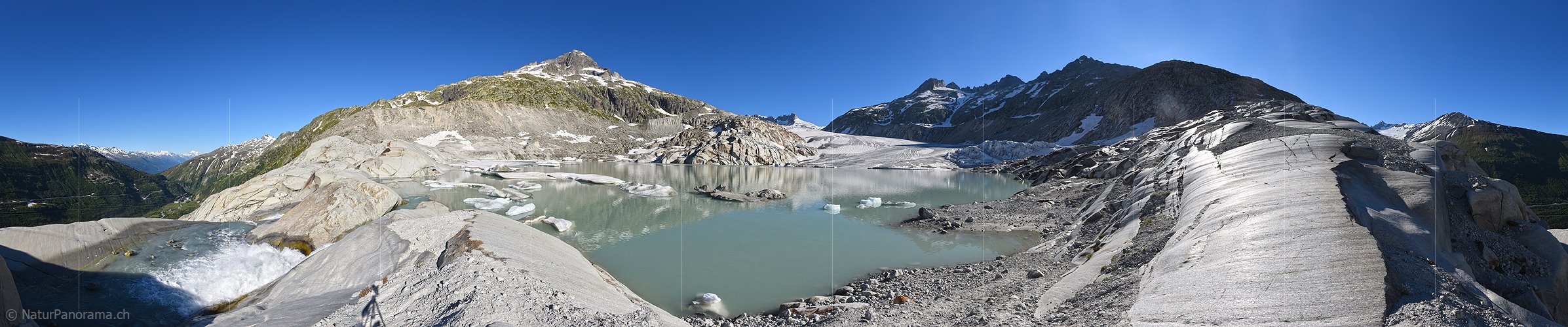 P021603: 360° Panorama Gletschersee am Rhonegletscher (Stand 6.2018)