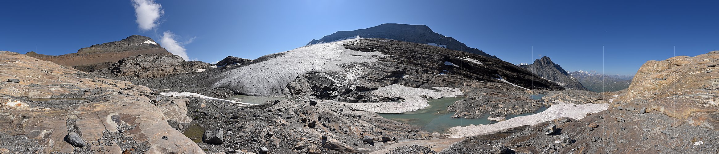 P021935: 360° Panoramafoto Chaltwassergletscher (Stand 8.2018)