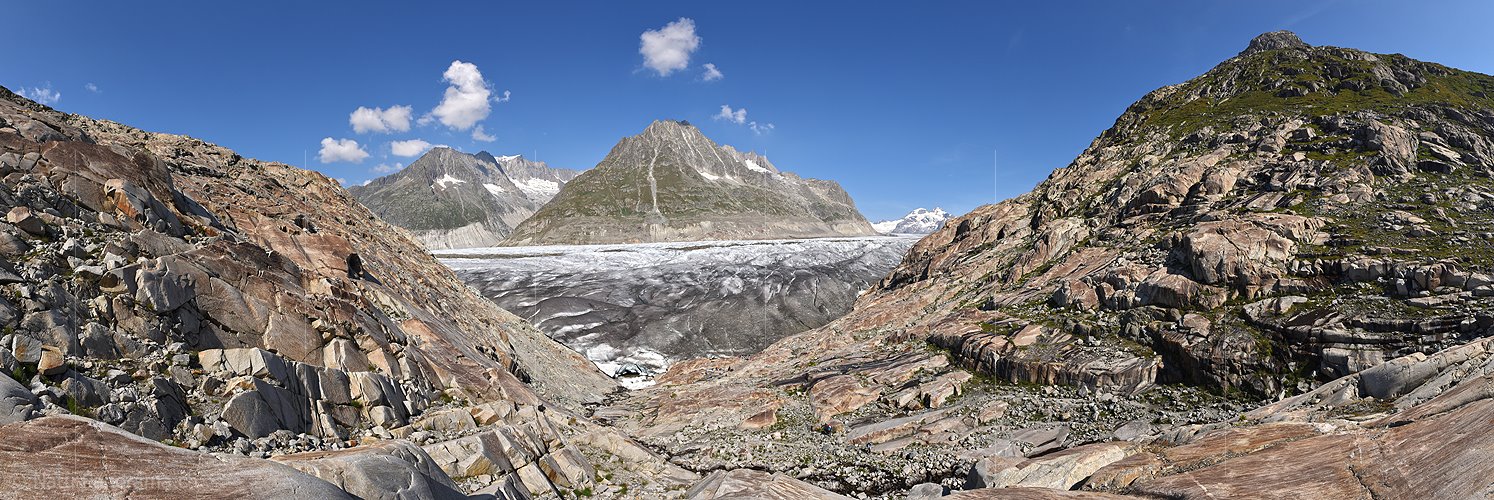 P021965: Panoramafoto Grosser Aletschgletscher bei Märjelen (Stand 8.2018)