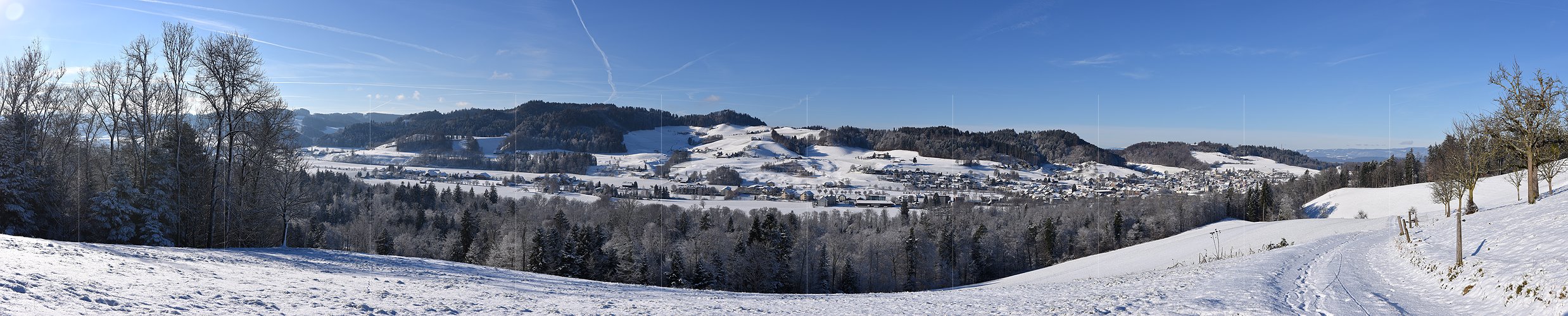 P022768: Panoramafoto Winterlandschaft im Emmental