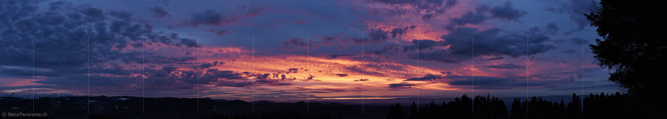 P022903: Panorama photo Dramatic evening sky