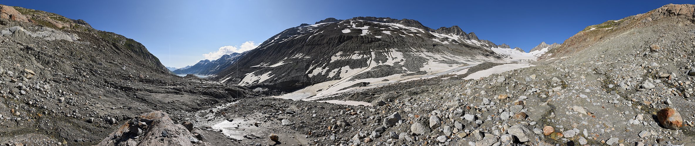 P023216: 360° Panoramafoto Oberaargletscher (Stand 7.2019)