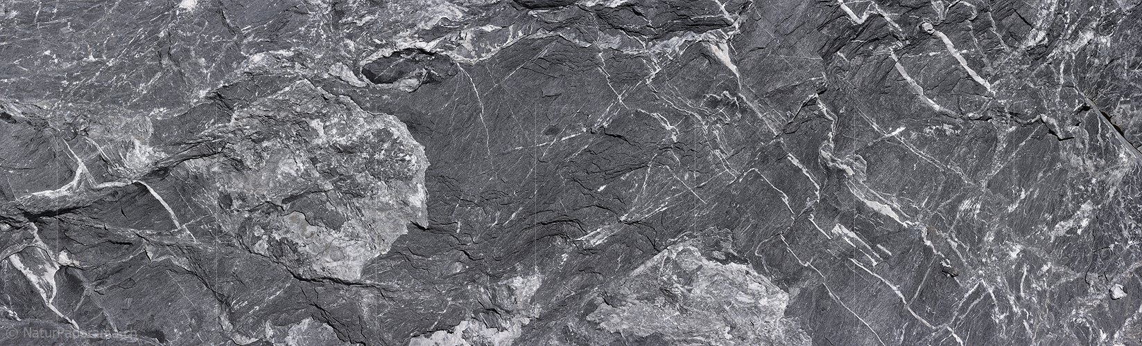 P023460: Panoramafoto Strukturen auf hellgrauem Felsblock