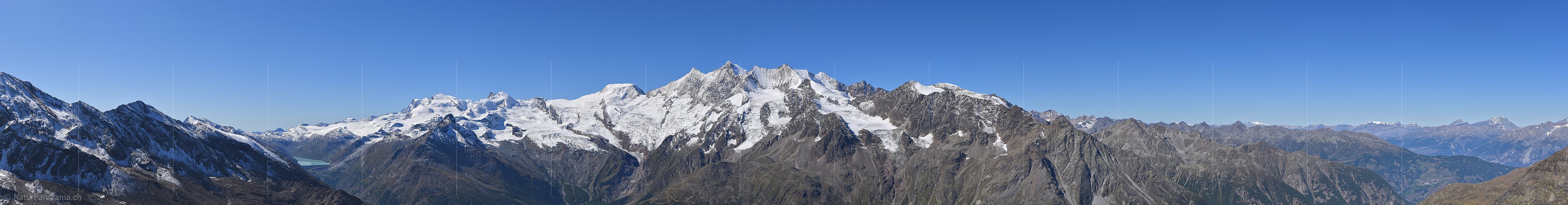 P023677a: Panoramafoto Mischabelgruppe vom Jegihorn