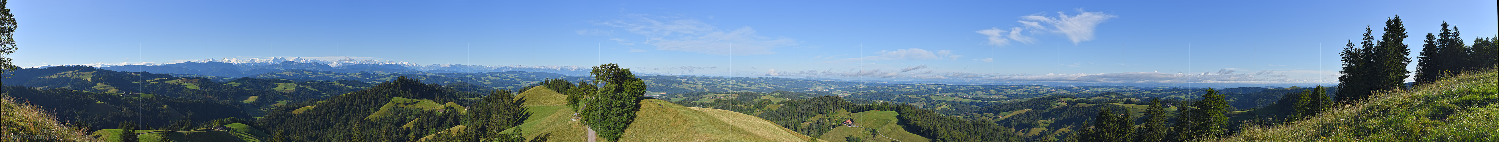 P020031: Panoramafoto Emmentaler Hügellandschaft und Berner Alpen