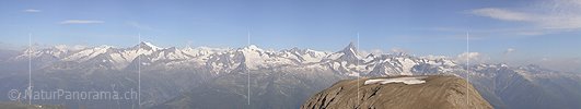 Panorama Berner Alpen vom Ober Rappehorn