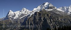 Panoramafoto Mürren mit Eiger, Mönch und Jungfrau
