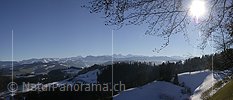 Panorama Wintertag auf der Moosegg, Emmental