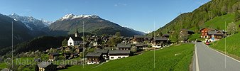 Panoramafoto Bergdorf Ernen im Goms, Wallis