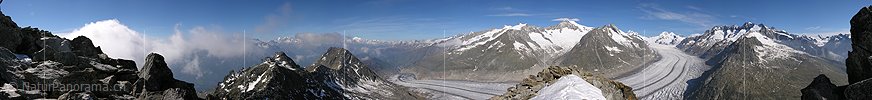Panoramafoto Eggishorn, Aletsch III