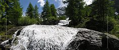 Panoramafoto Wasserfall im Binntal