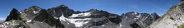 Panoramabild  Halbelfjoch, Wannigletscher III