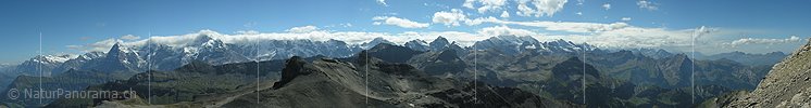 Panoramabild Schwalmere, Berner Oberland