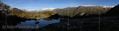 Panoramafoto Morgenstimmung am Mässersee, Binntal