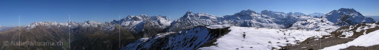 Gipfelpanorama Breithorn, Binntal III