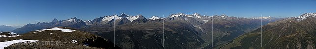 Panoramafoto Breithorn, Binntal IV