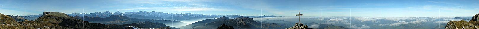 Gipfelpanoramafoto Hohgant West