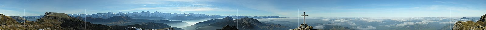 Gipfelpanoramafoto Hohgant West