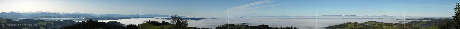 Panoramabild Nebelmeer, Emmental