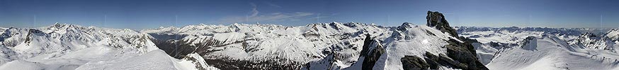 Gipfelpanorama Gross Schinhorn, Binntal, Wallis