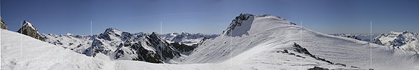 Panoramafoto Mittelbergpass, Binntal, Wallis