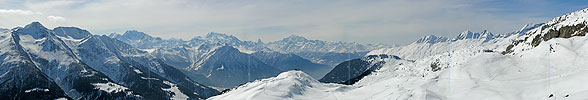 Panoramafoto Walliser Alpen