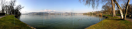 Panoramafoto Vierwaldstättersee, Luzern, Zentralschweiz