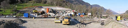 Panoramafoto Tunnelbaustelle