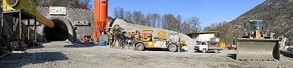 Panoramabild Tunnelbaustelle