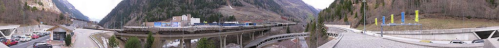 Panoramafoto Autoverlad Lötschberg