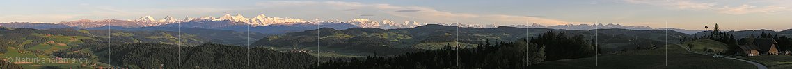 Panorama Emmental und Berner Alpen