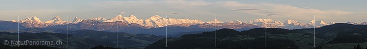 Panorama Emmental und Berner Alpen
