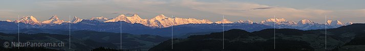 Panoramafoto Emmental und Berner Alpen