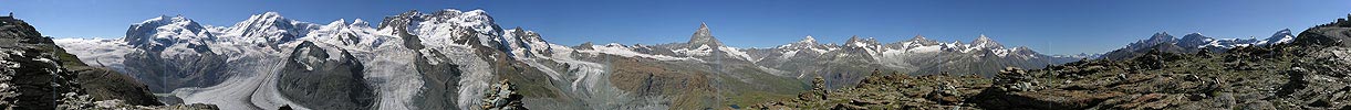 Panoramaaufnahme Gornergrat, Zermatt